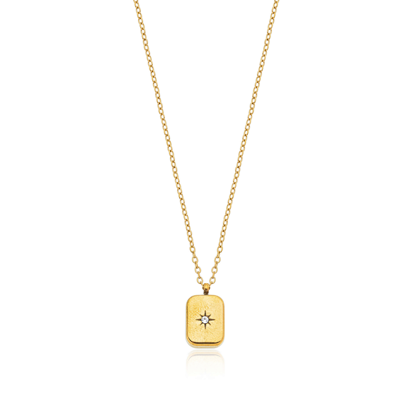 Colar Caixinha de Estrela Banhado a Ouro 18k