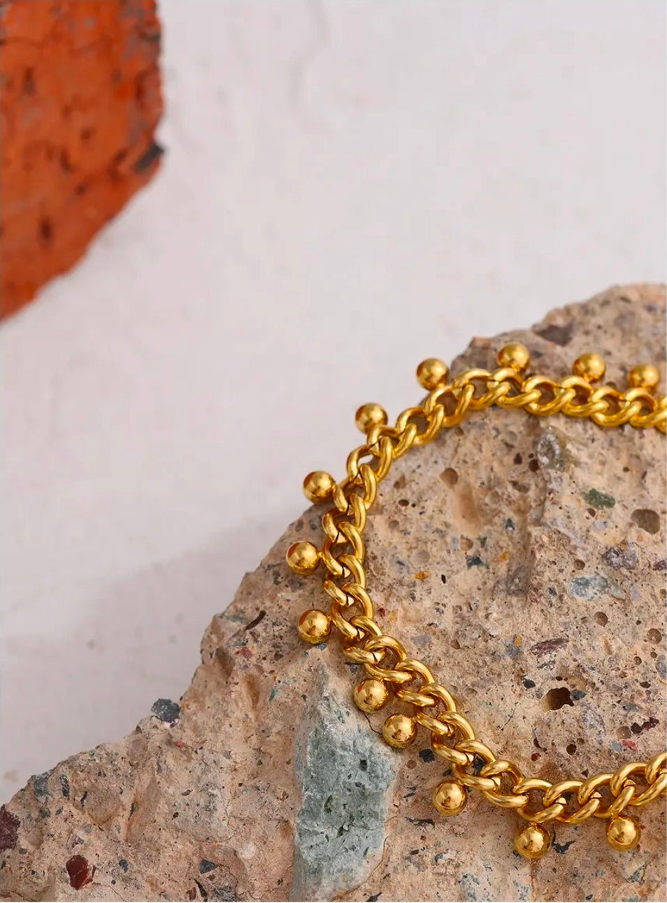 Pulseira Dandara em Aço Banhado a Ouro