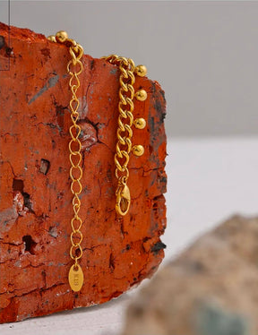 Pulseira Dandara em Aço Banhado a Ouro