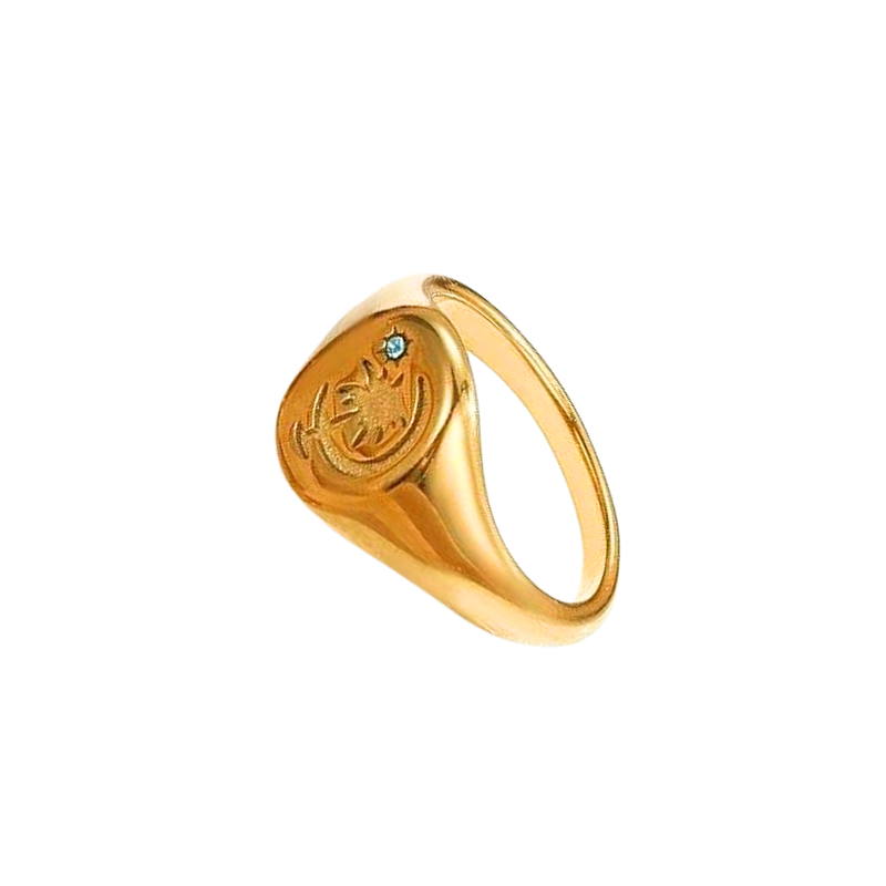 Anel Praia Banhado a Ouro 18k