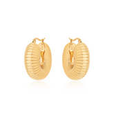Brinco Argola Caracol Maxi Banhado a Ouro 18k