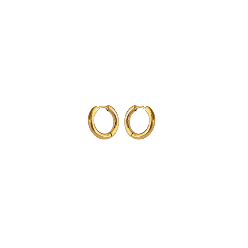 Brinco Argolinha Lisa PP (0,8cm) Banhado a Ouro 18k
