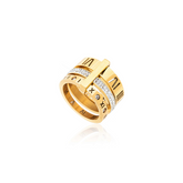 Anel Triplo Roma Banhado a Ouro 18k