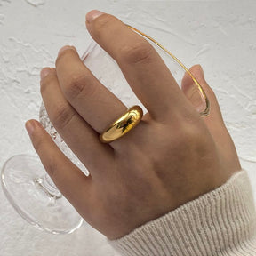 Anel Duna Banhado a Ouro 18k