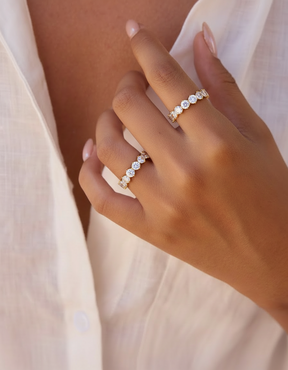 Anel Riviera Banhado a Ouro 18k