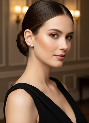 Brinco Trio Zircônias Banhado a Ouro 18k