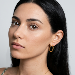 Brinco Argola Clássica 2,5cm Banhado a Ouro 18k