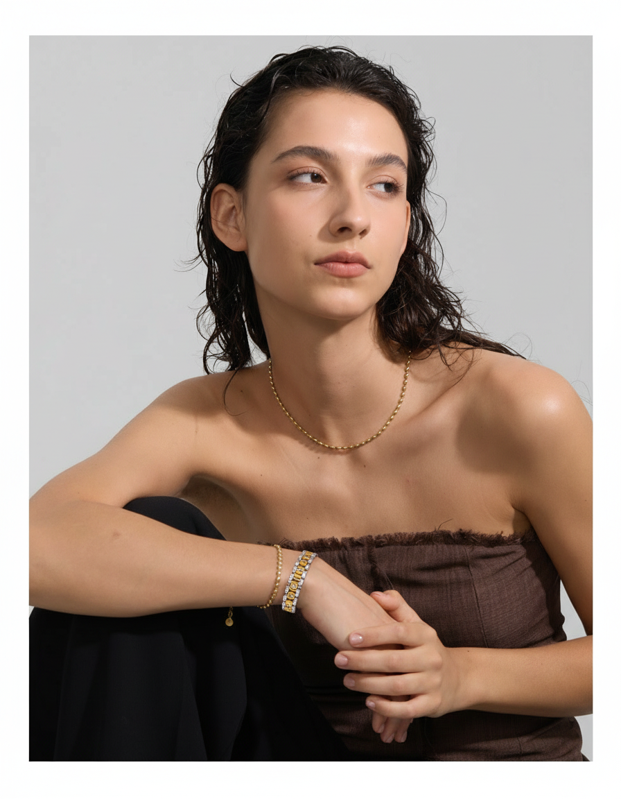 Pulseira Ibiza Dois Banhos com Zircônias