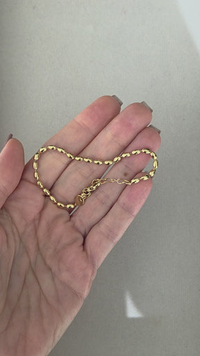 Pulseira Bolinhas Banhada a Ouro 18k