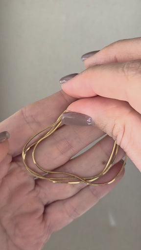 Pulseira 3 Fios Banhada a Ouro 18k