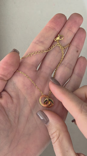 Pulseira Círculos Entrelaçados Banhada a Ouro 18k