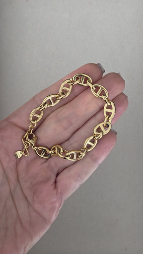 Pulseira Fivelas Banhada a Ouro 18k