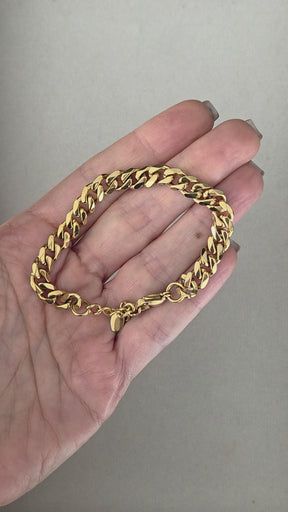 Pulseira Corrente Grossa Banhada a Ouro 18k