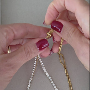 Colar Riviera 4mm Regulável Banhado a Ouro 18k