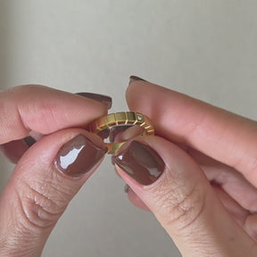 Anel Mini Zircônia Central Banhado a Ouro 18k