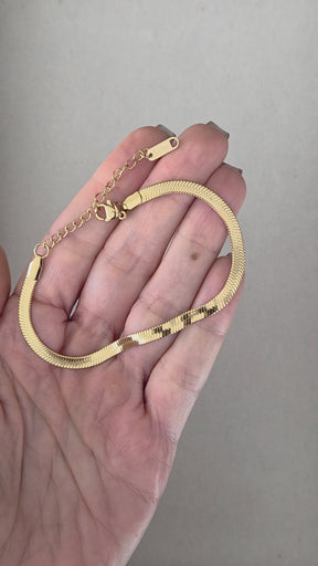 Pulseira Fita Banhada a Ouro 18k