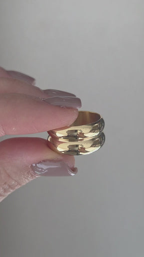 Anel Waves Banhado a Ouro 18k