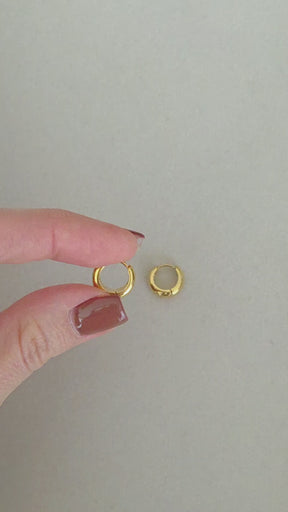 Brinco Argolinha Oval em Aço Banhado a Ouro