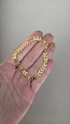 Pulseira Escamas Banhada a Ouro 18k