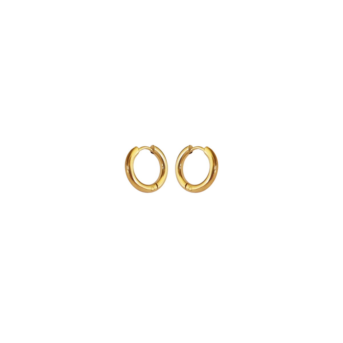 Brinco Argolinha Lisa P (1cm) Banhado a Ouro 18k